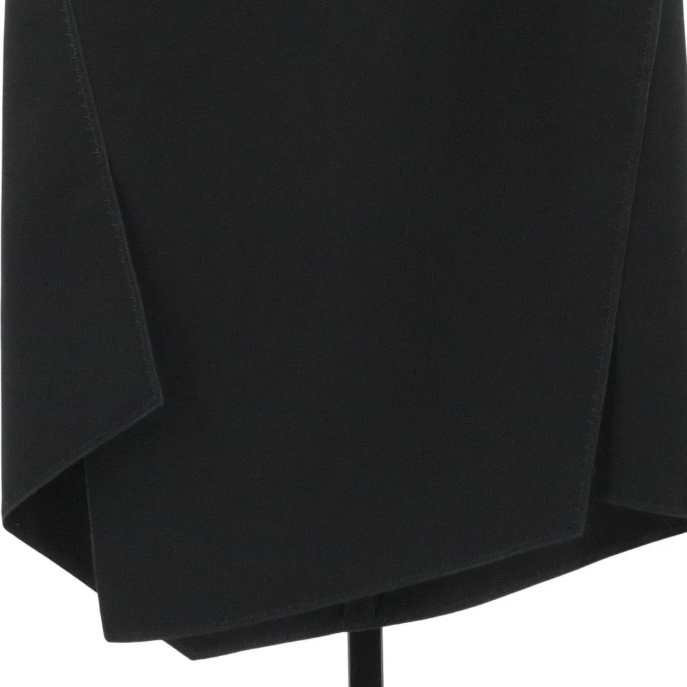 Lafayette 148 New York Black Asymmetrical Hem‎ Skirt Career Minimalist 4